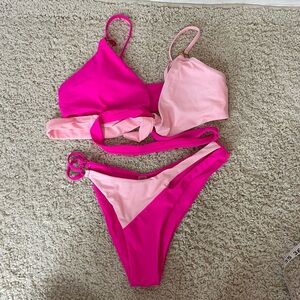 SHEIN Pink and Light Pink Bikini